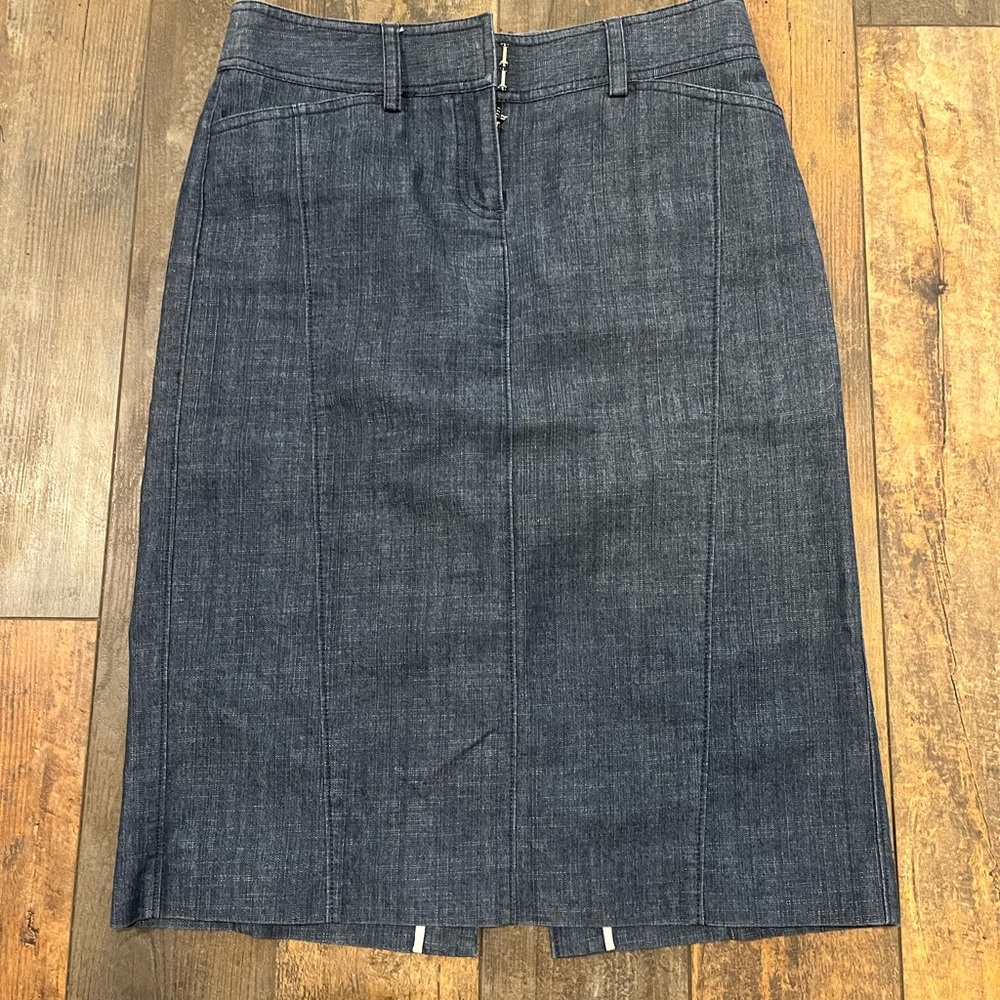 J. Crew stretch dark denim pencil skirt - Picture 3 of 6